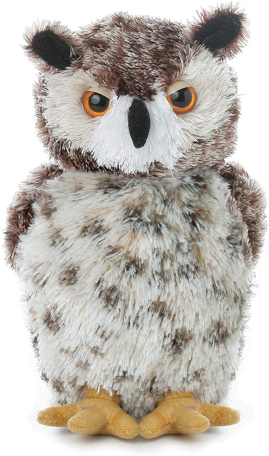 Eulen-Kuscheltier mit gefleckten Federn, 21 cm