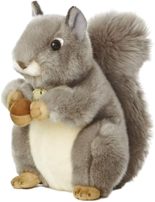 Graues Eichhörnchen aus Plüsch mit Eichel, 26 cm