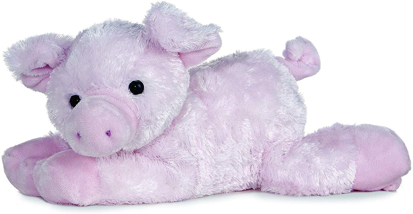 Rosa Schwein aus Plüsch, liegend, 31 cm
