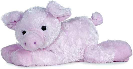 Rosa Schwein aus Plüsch, liegend, 31 cm
