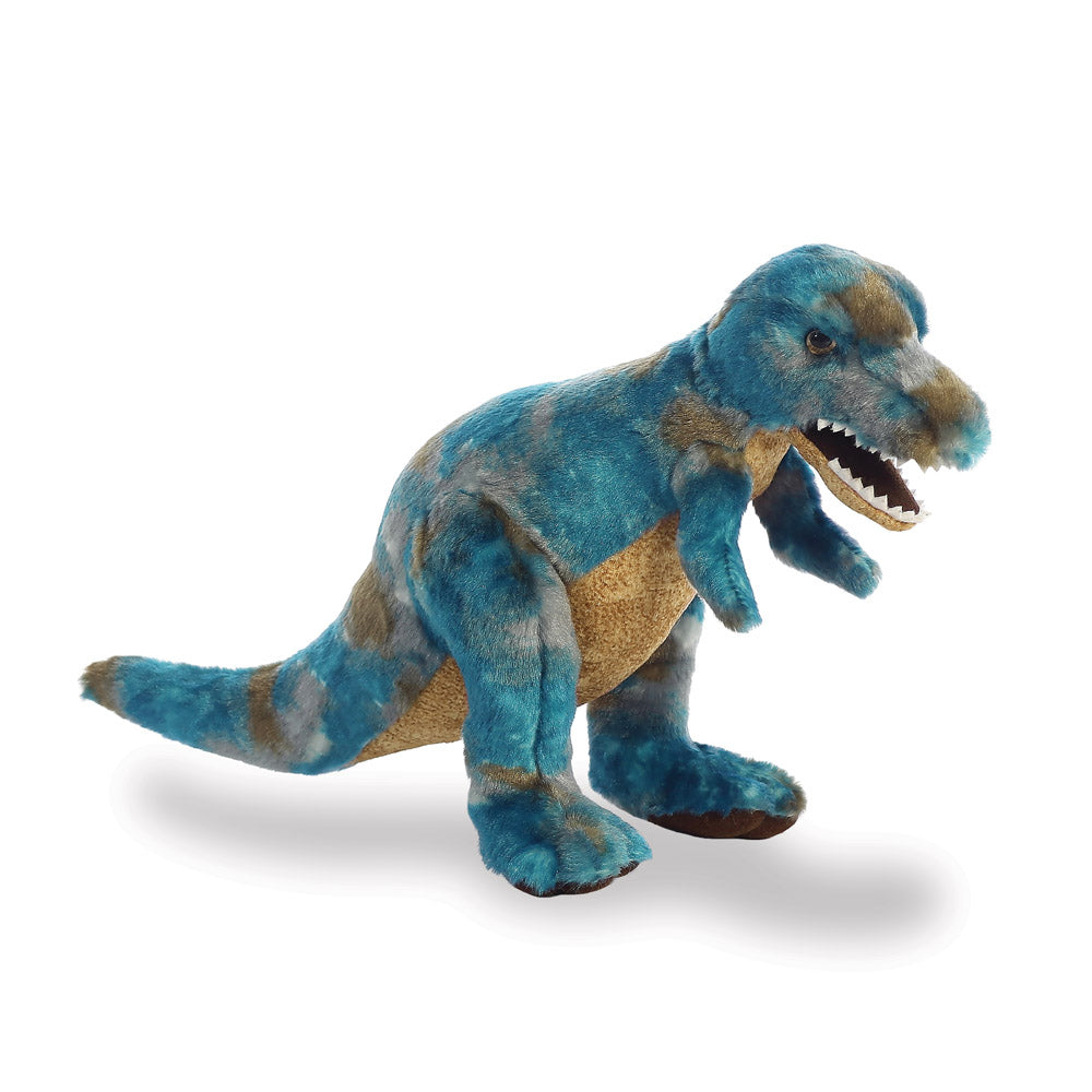 Blaugrün gefleckter T-Rex aus Plüsch, 36 cm